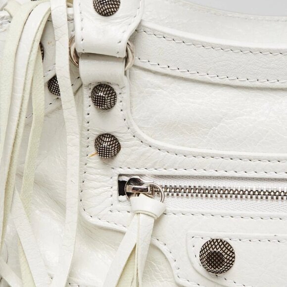 Balenciaga White Leather Neo Cagole XS Crossbody Bag - Picture 7 of 12